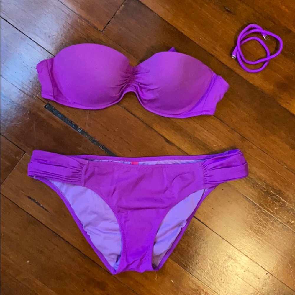 Victoria’s Secret purple strapless bikini